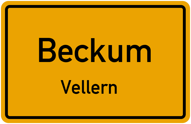 Ortsschild Beckum
