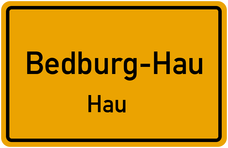 Ortsschild Bedburg-Hau