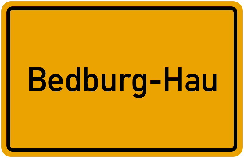 Ortsschild Bedburg-Hau