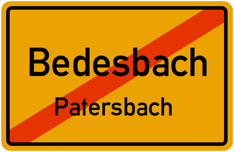 Ortsschild Bedesbach