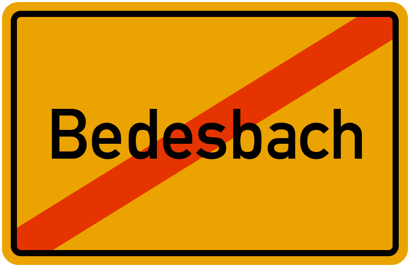 Ortsschild Bedesbach