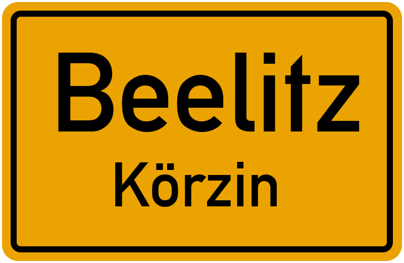 Ortsschild Beelitz