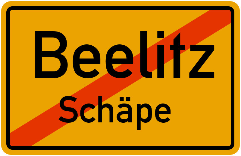 Ortsschild Beelitz