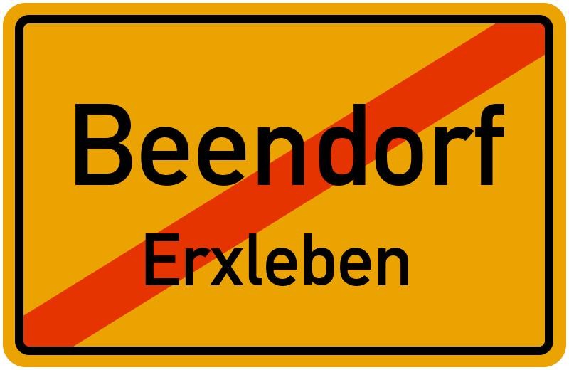 Ortsschild Beendorf