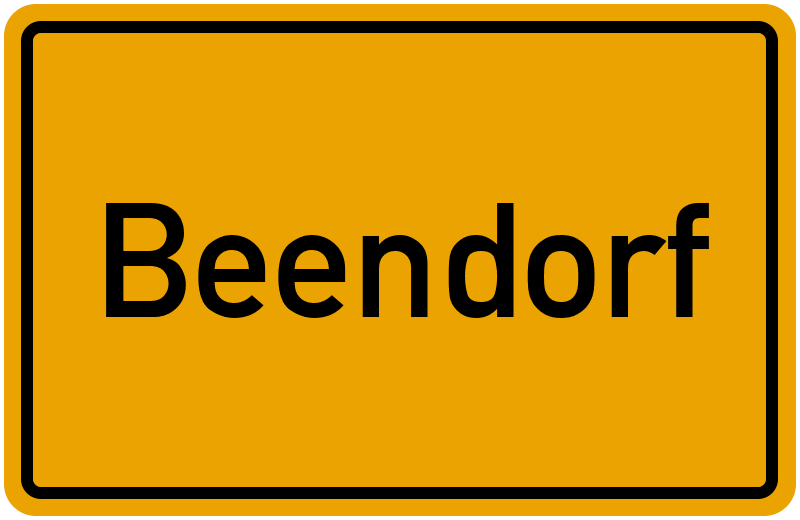 Ortsschild Beendorf