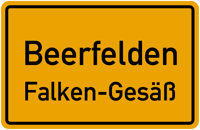 Ortsschild Beerfelden