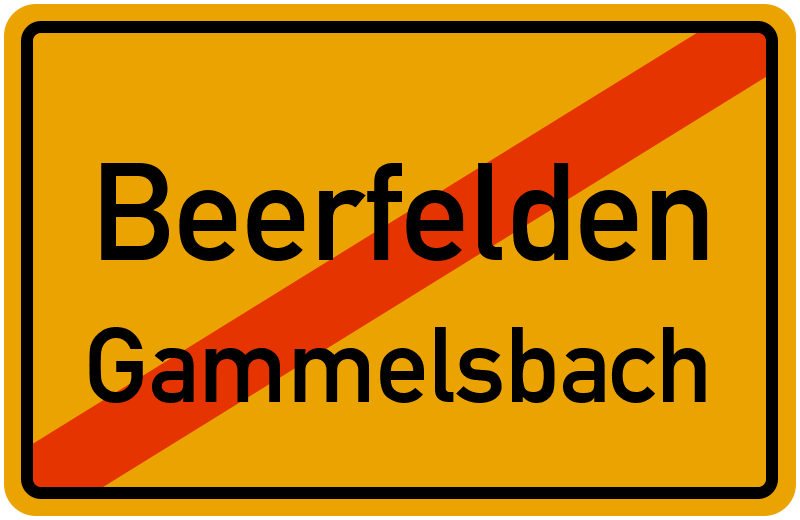 Ortsschild Beerfelden