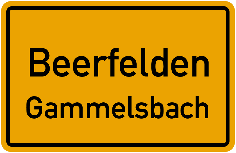 Ortsschild Beerfelden