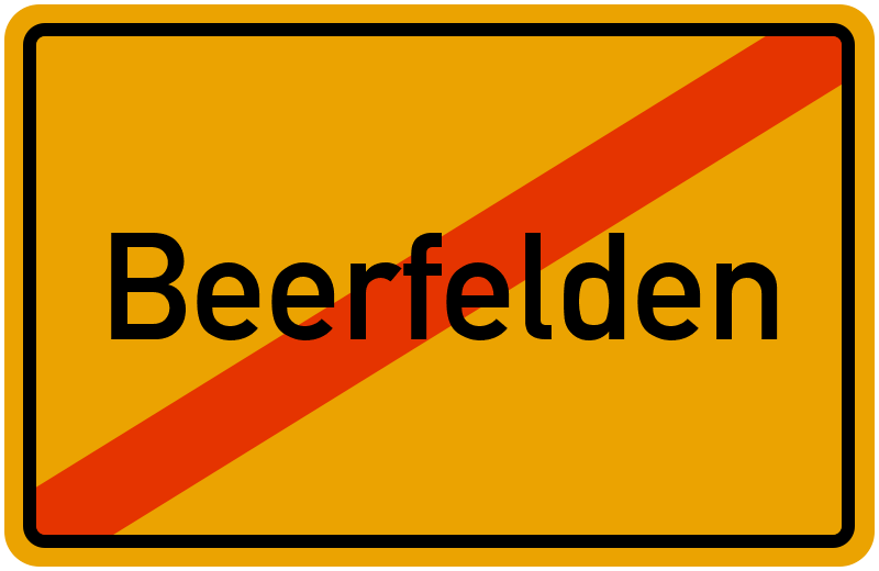 Ortsschild Beerfelden
