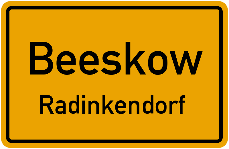 Ortsschild Beeskow