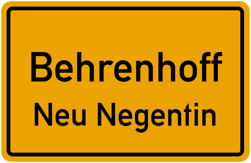 Ortsschild Behrenhoff