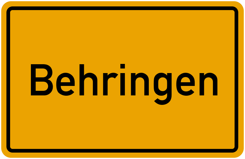 Ortsschild Behringen