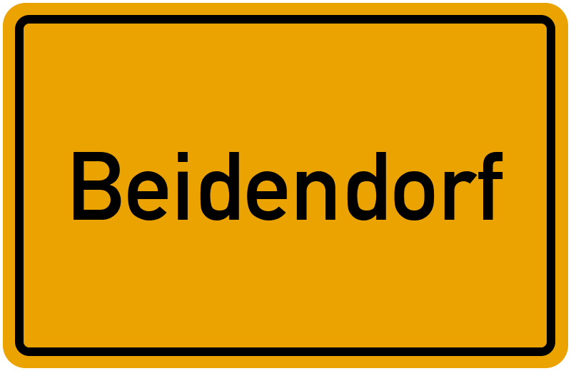 Ortsschild Beidendorf