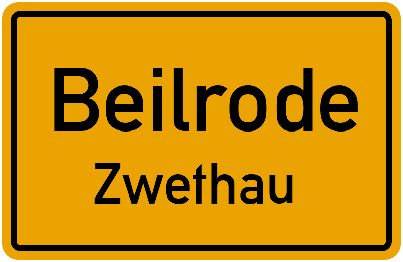 Ortsschild Beilrode