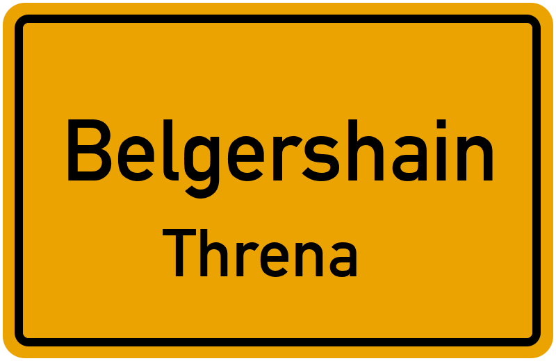 Ortsschild Belgershain