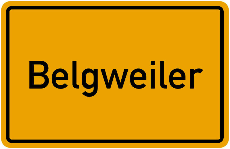 Ortsschild Belgweiler