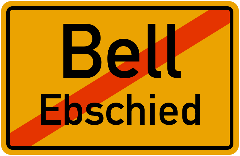 Ortsschild Bell