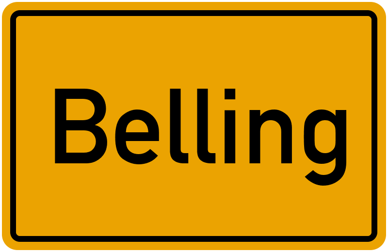 Ortsschild Belling