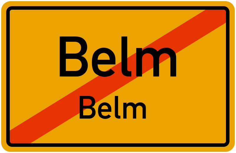 Ortsschild Belm