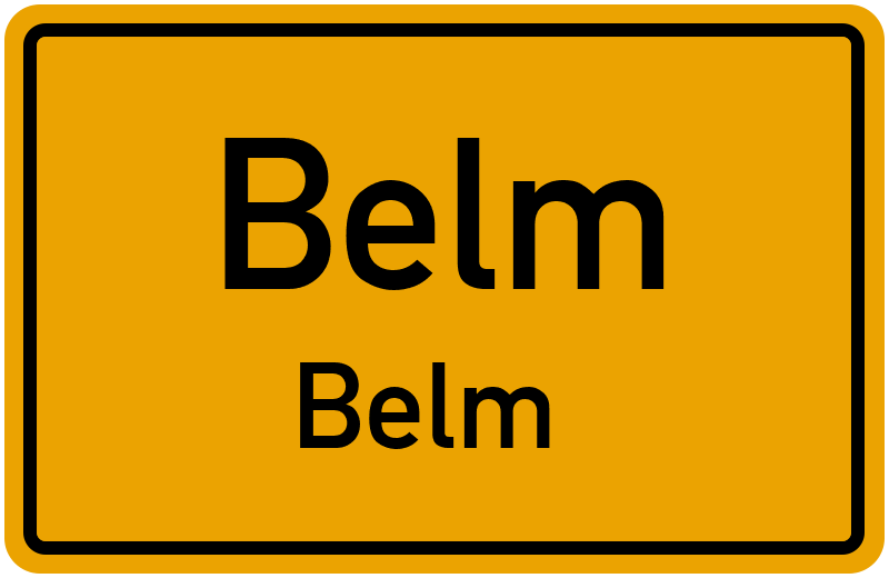 Ortsschild Belm