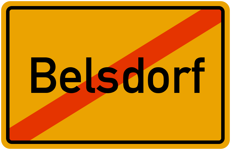 Ortsschild Belsdorf