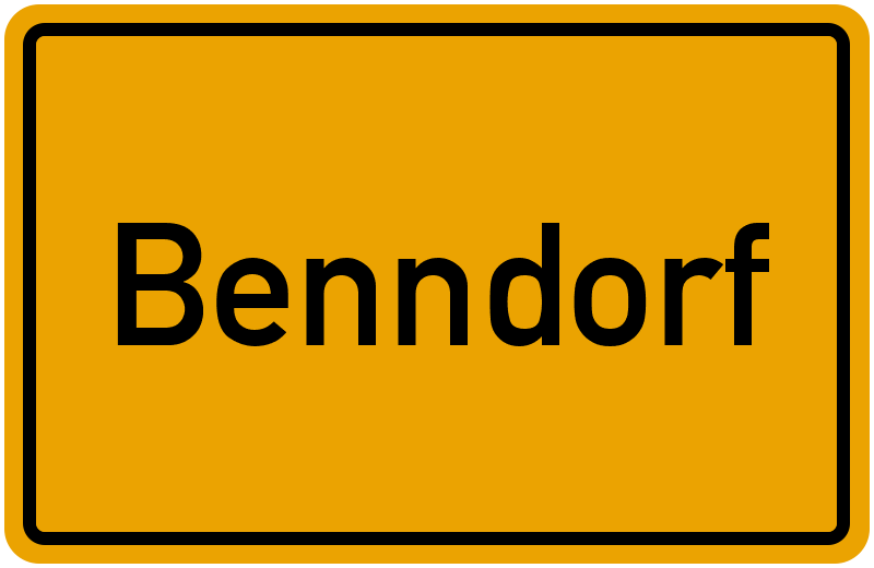 Ortsschild Benndorf
