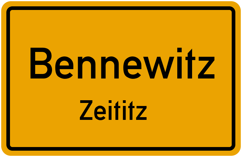 Ortsschild Bennewitz