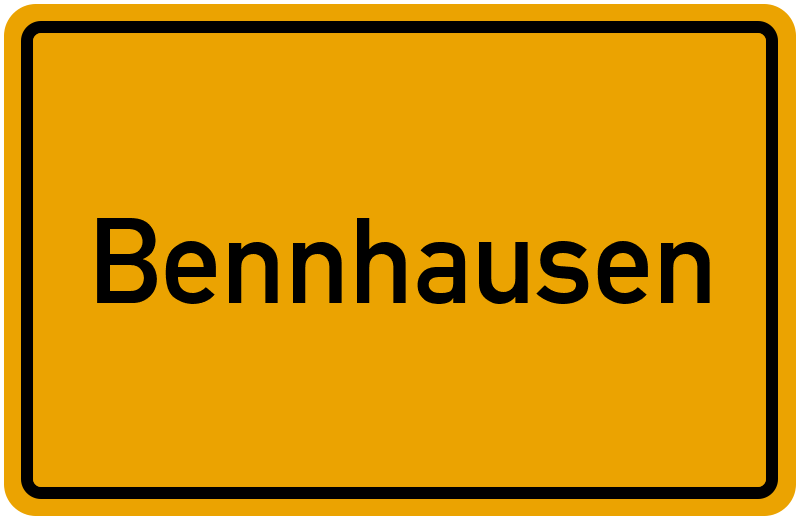 Ortsschild Bennhausen