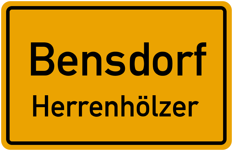 Ortsschild Bensdorf