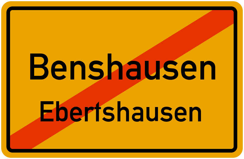 Ortsschild Benshausen