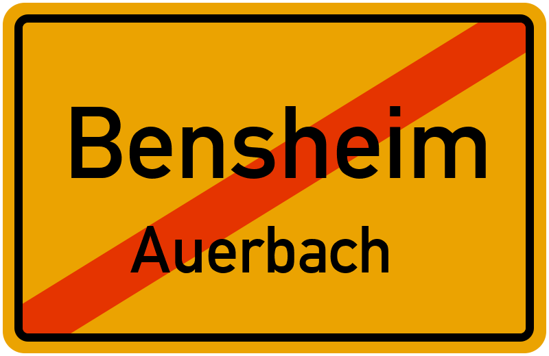 Ortsschild Bensheim