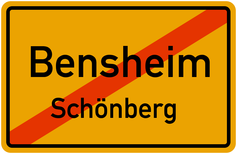 Ortsschild Bensheim