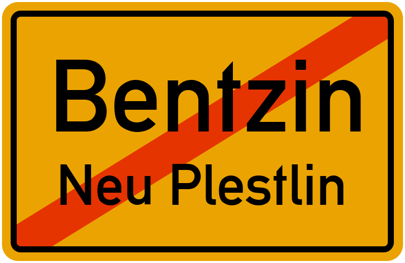 Ortsschild Bentzin