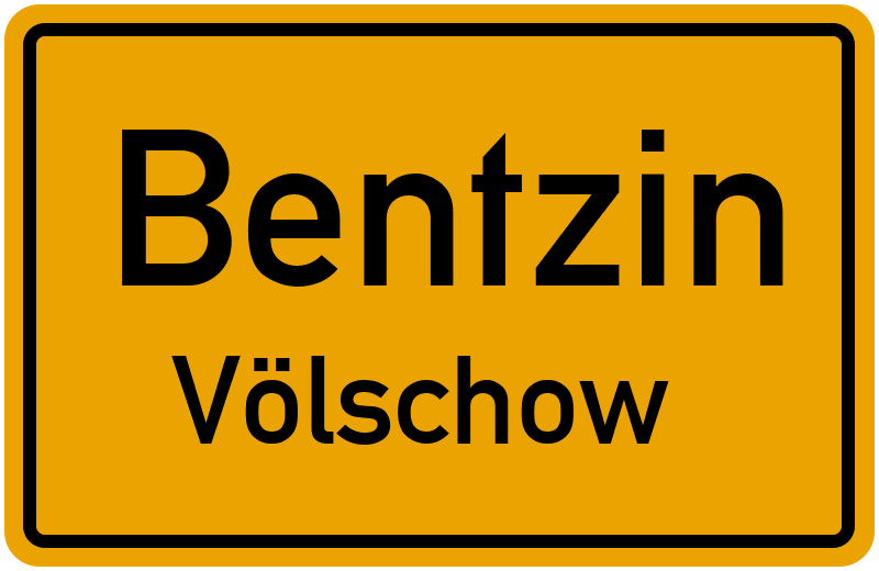 Ortsschild Bentzin