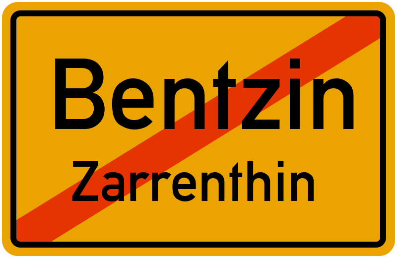 Ortsschild Bentzin