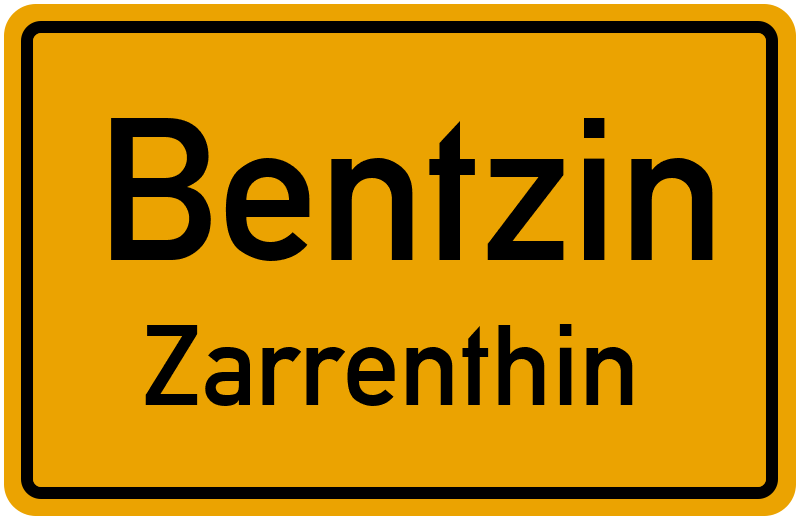 Ortsschild Bentzin