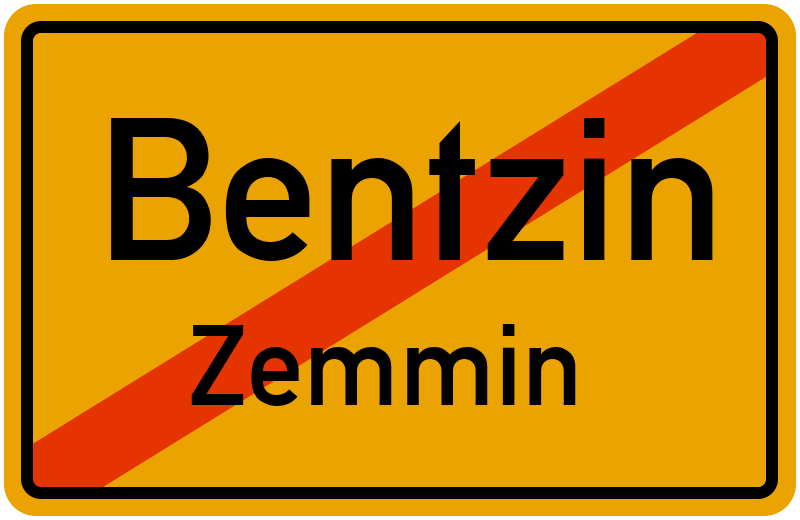 Ortsschild Bentzin