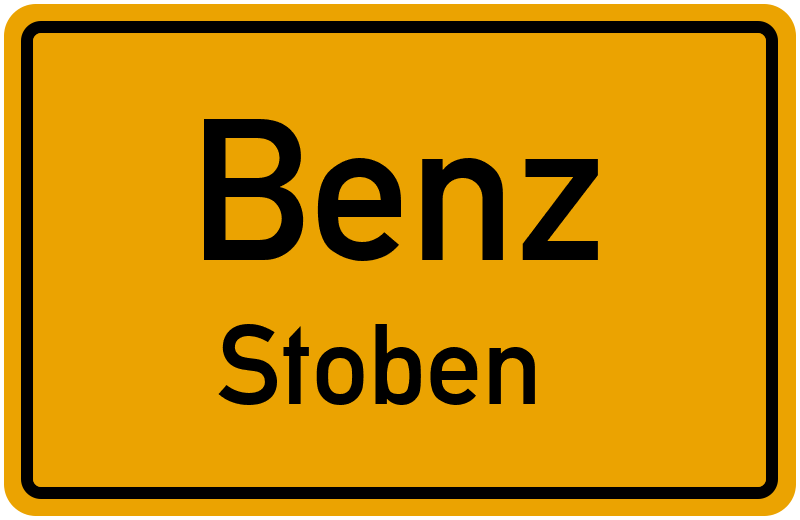 Ortsschild Benz