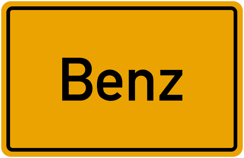 Ortsschild Benz