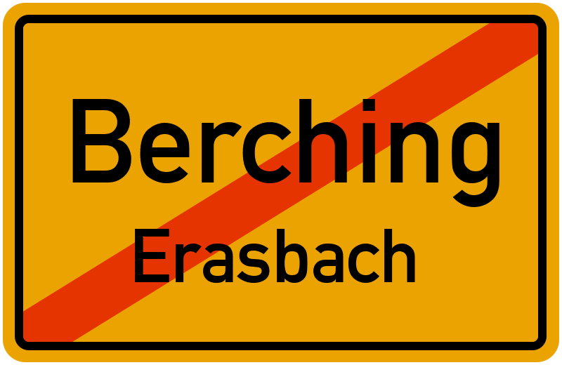 Ortsschild Berching