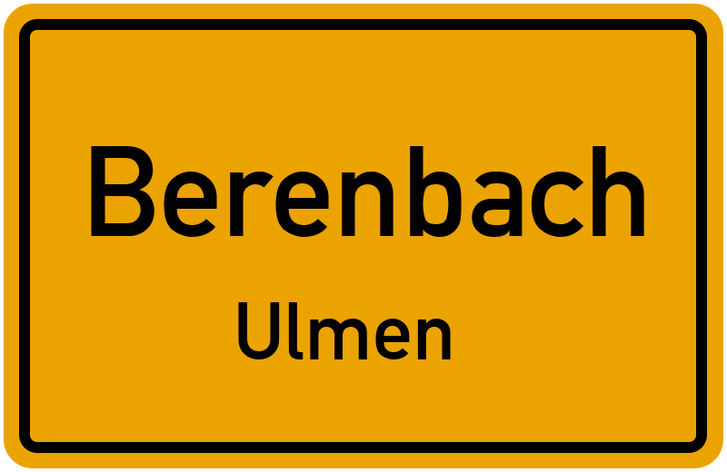 Ortsschild Berenbach
