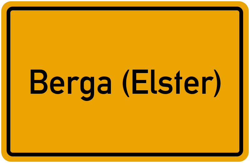 Ortsschild Berga (Elster)