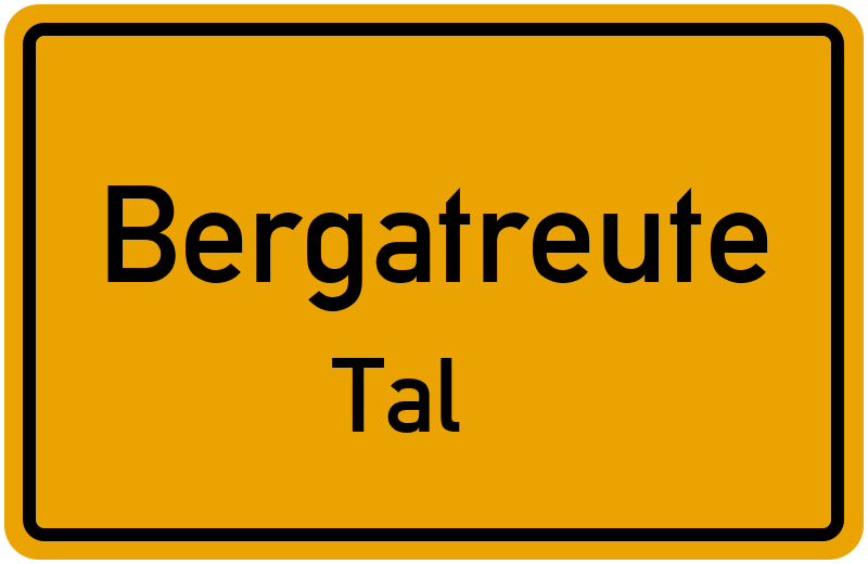 Ortsschild Bergatreute