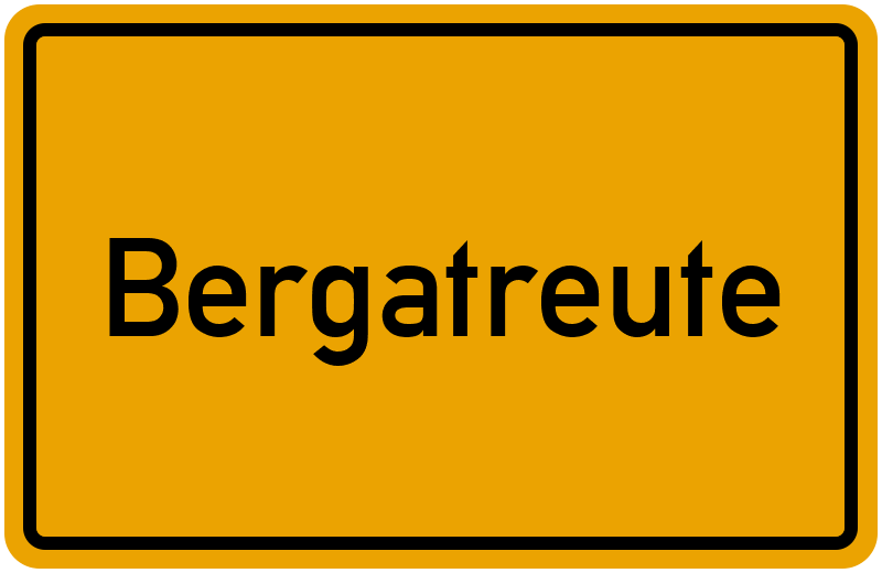 Ortsschild Bergatreute