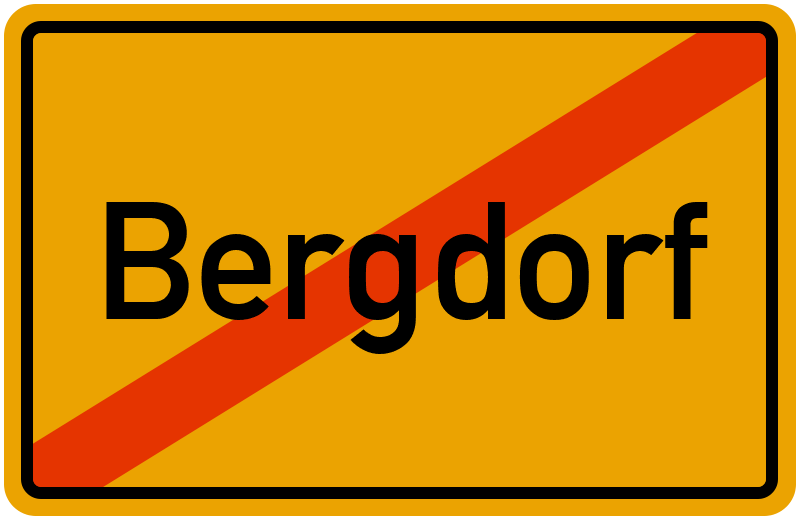 Ortsschild Bergdorf