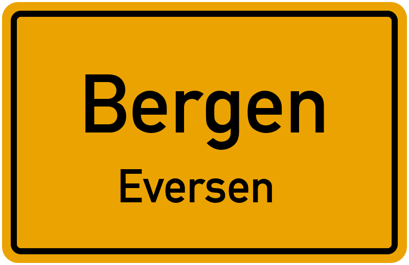 Ortsschild Bergen