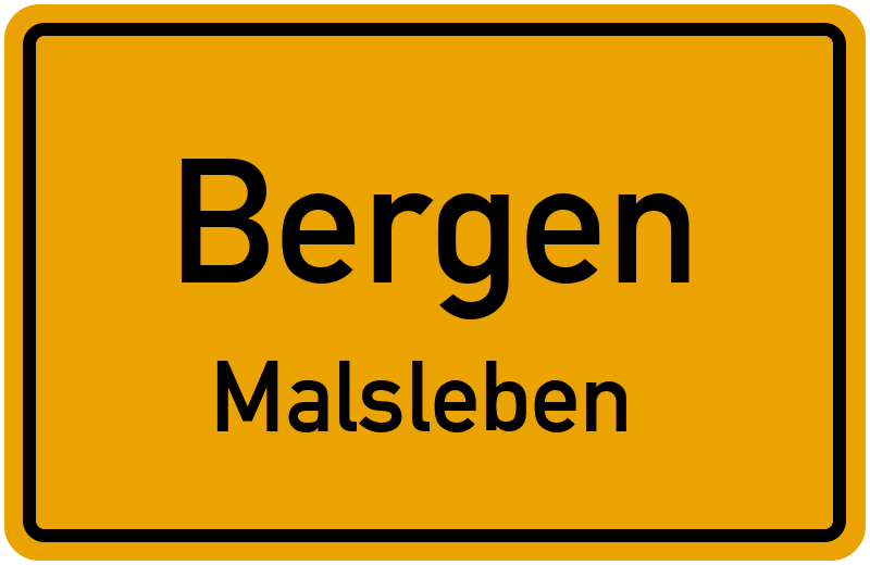 Ortsschild Bergen