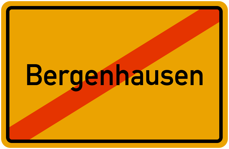 Ortsschild Bergenhausen