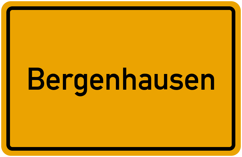 Ortsschild Bergenhausen