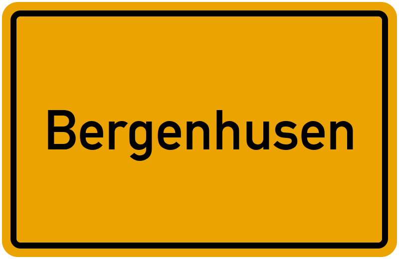 Ortsschild Bergenhusen